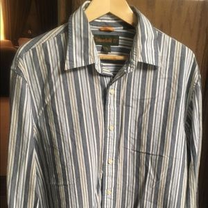 Timberland Button Down Denim Look Relaxed Shirt